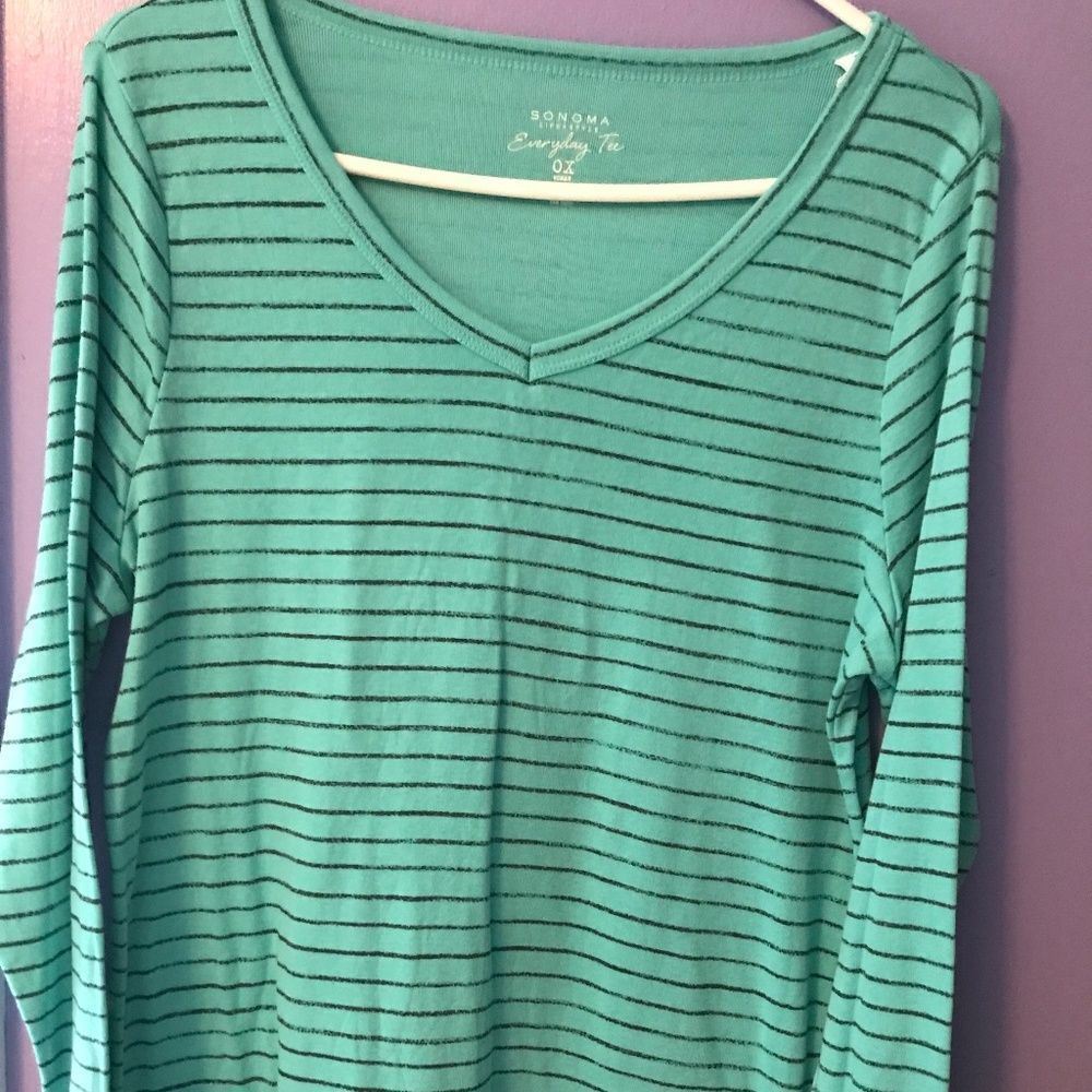 Sonoma Green Long Sleeve Tee size 0X